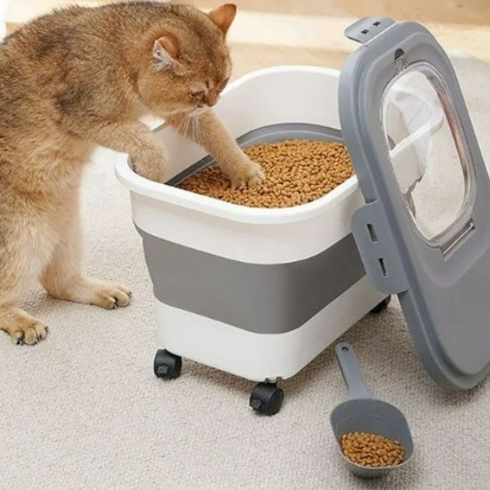 BOITE Ă CROQUETTES POUR CHAT | PLIABLE - Leschamour