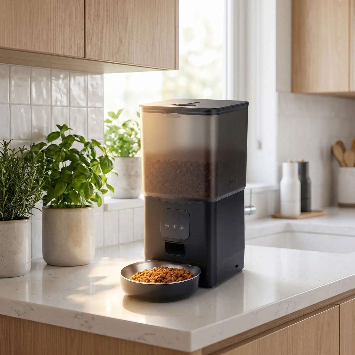 Distributeur croquettes pour chat programmable avec application 6L wifi
