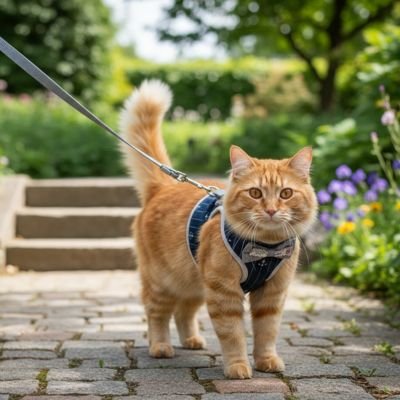 Harnais chat anti evasion Ă©lĂ©gant avec nĆud papillon gilet
