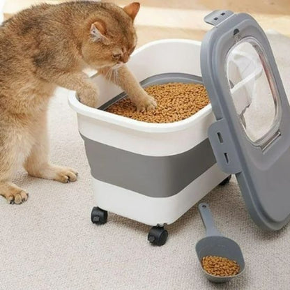 BOITE À CROQUETTES POUR CHAT | PLIABLE - Leschamour