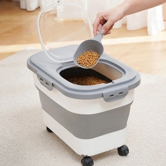 BOITE À CROQUETTES POUR CHAT | PLIABLE - Leschamour
