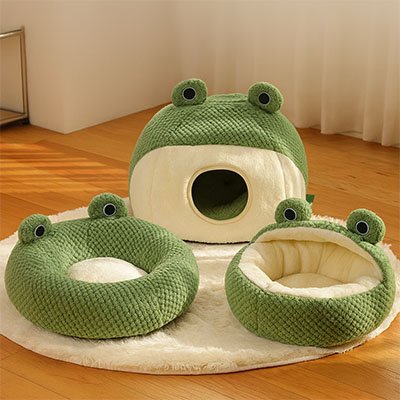 Cocon chat grenouille marrante