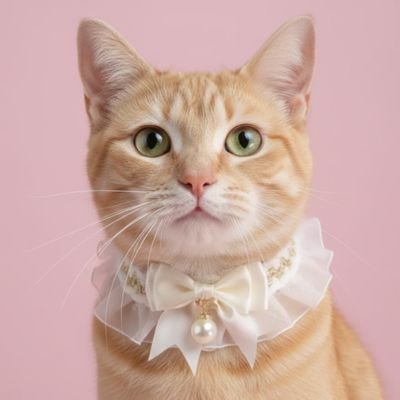 Collier pour chaton nœud en dentelle blanc