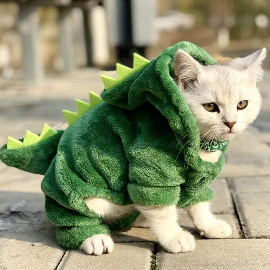 Déguisement-pour-chat-halloween-dinosaure