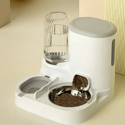 DISTRIBUTEUR CROQUETTES POUR CHAT | 2 EN 1 - Leschamour
