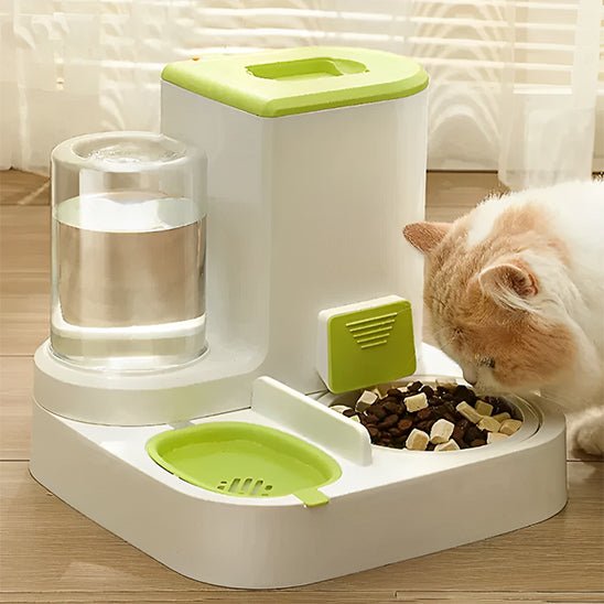 DISTRIBUTEUR CROQUETTES POUR CHAT | ANTI - DÉVERSEMENT - Leschamour