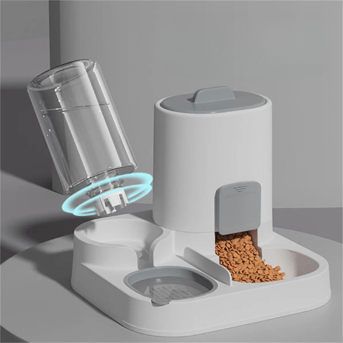 DISTRIBUTEUR CROQUETTES POUR CHAT | ANTI - DÉVERSEMENT - Leschamour