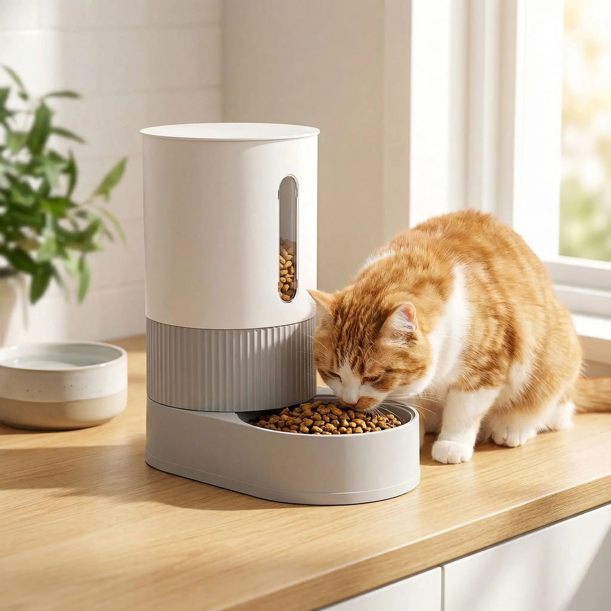 DISTRIBUTEUR DE CROQUETTES ET EAU POUR CHAT | GRANDE CAPACITÉ - Leschamour
