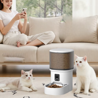 Distributeur de croquettes pour chat automatique avec caméra 4l