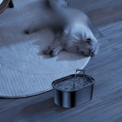 FONTAINE A EAU POUR CHAT | EN ACIER INOXYDABLE - Leschamour