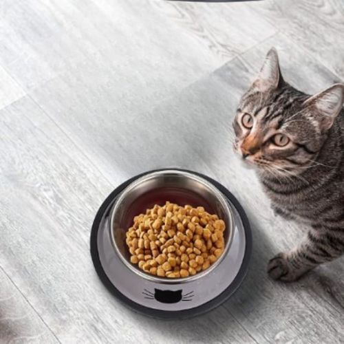 GAMELLE CHAT | EN ACIER INOXYDABLE ET ANTIDERAPANTE - Leschamour