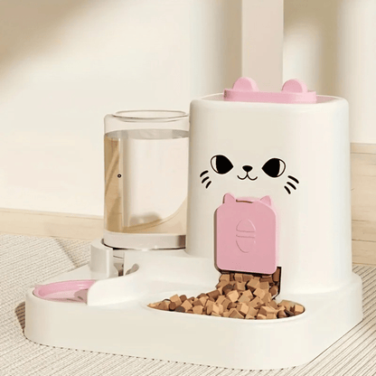 GAMELLE DISTRIBUTEUR POUR CHAT | CROQUETTES ET EAU - Leschamour
