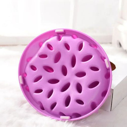 GAMELLES ANTI GLOUTON CHAT | VIOLETTE EN SILICONE - Leschamour