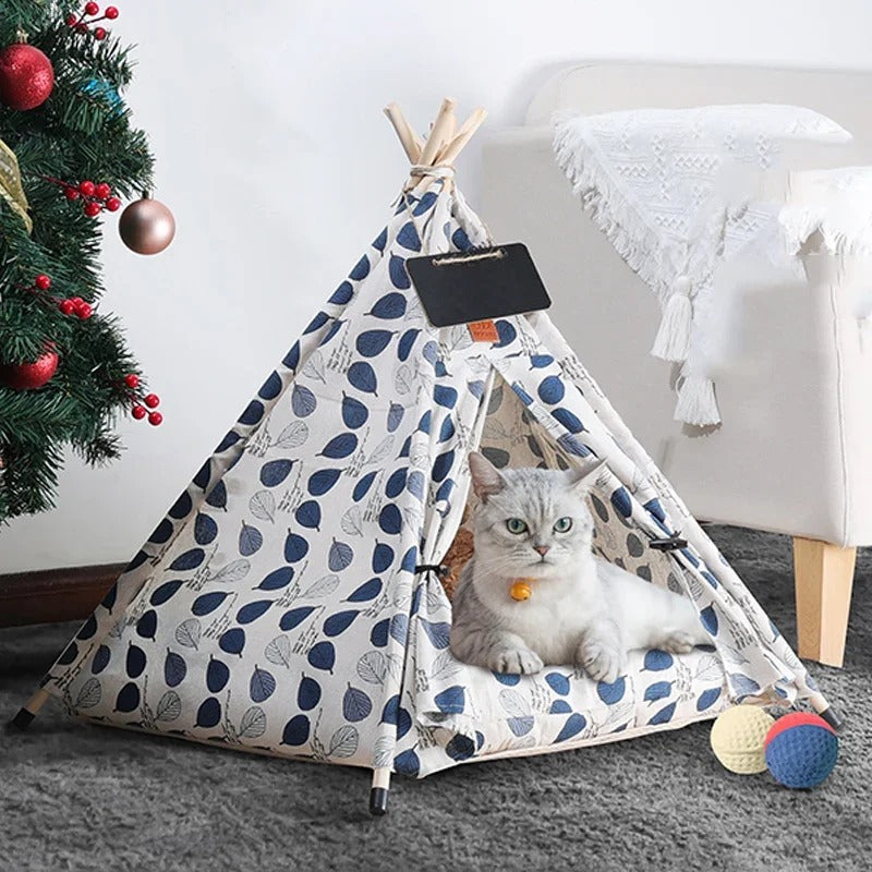 niche_pour_chat_bleue