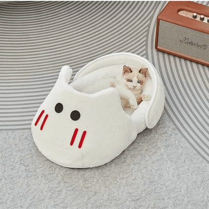 PANIER POUR CHAT ORIGINAL | CHAUSSON BLANC - Leschamour