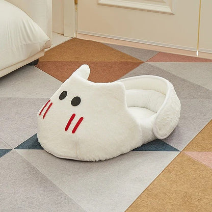 PANIER POUR CHAT ORIGINAL | CHAUSSON BLANC - Leschamour