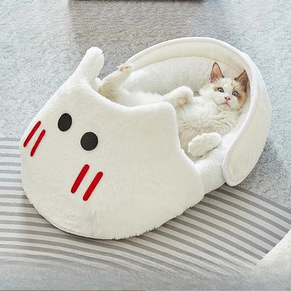 PANIER POUR CHAT ORIGINAL | CHAUSSON BLANC - Leschamour