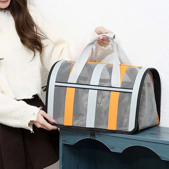sac pour transport de chat sac à main orange