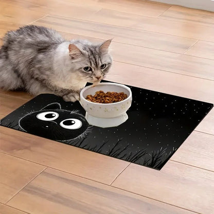TAPIS DE GAMELLE CHAT | ANTIDÉRAPANT - Leschamour
