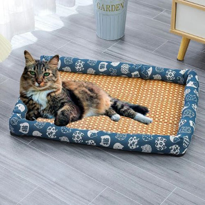 tapis-rafraichissant-chat-bleu
